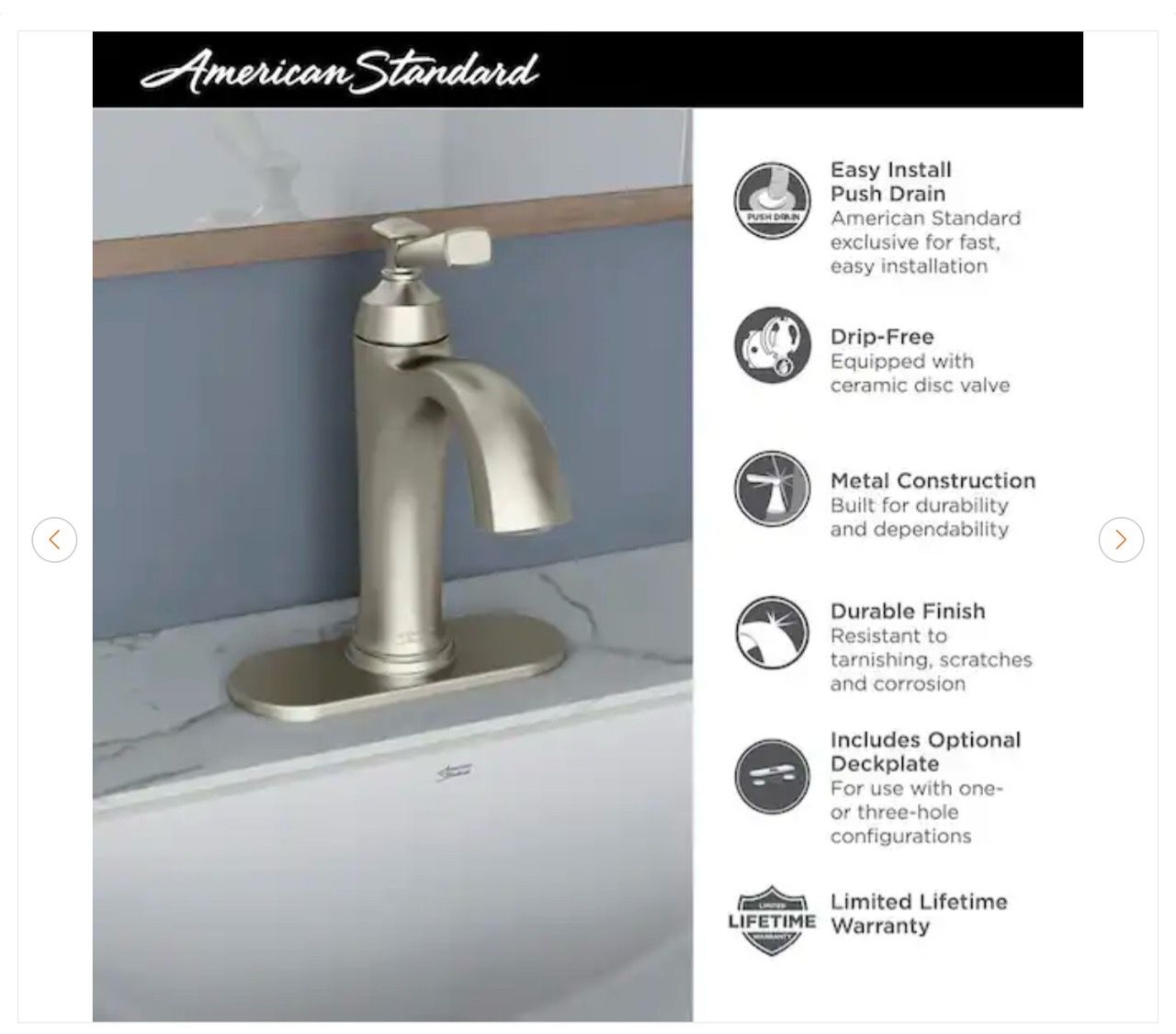 American Standard Rumson Single-Handle Bathroom Faucet - photo 2