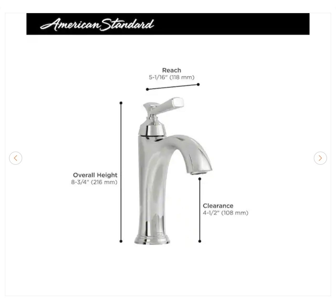 American Standard Rumson Single-Handle Bathroom Faucet - photo 3