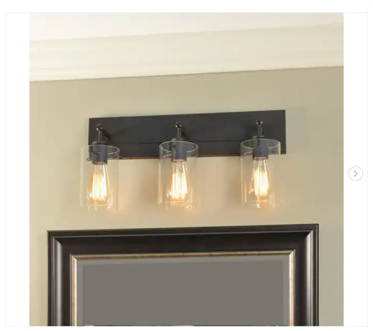Hampton Bay Regan 21 in. 3-Light Espresso Bronze Vanity Light