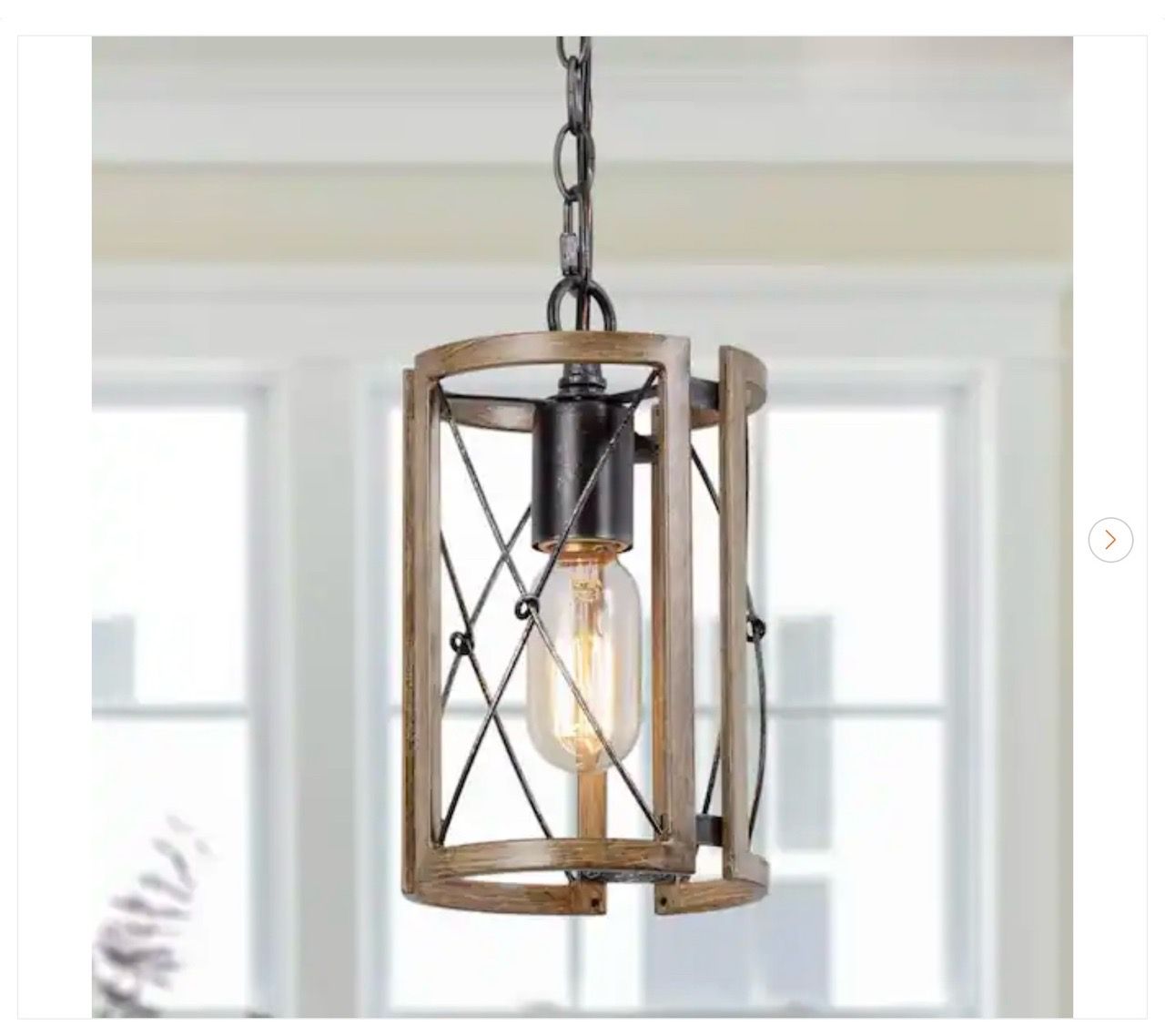 Set of 2 Gina Modern Farmhouse Industrial Drum Cage Pendants