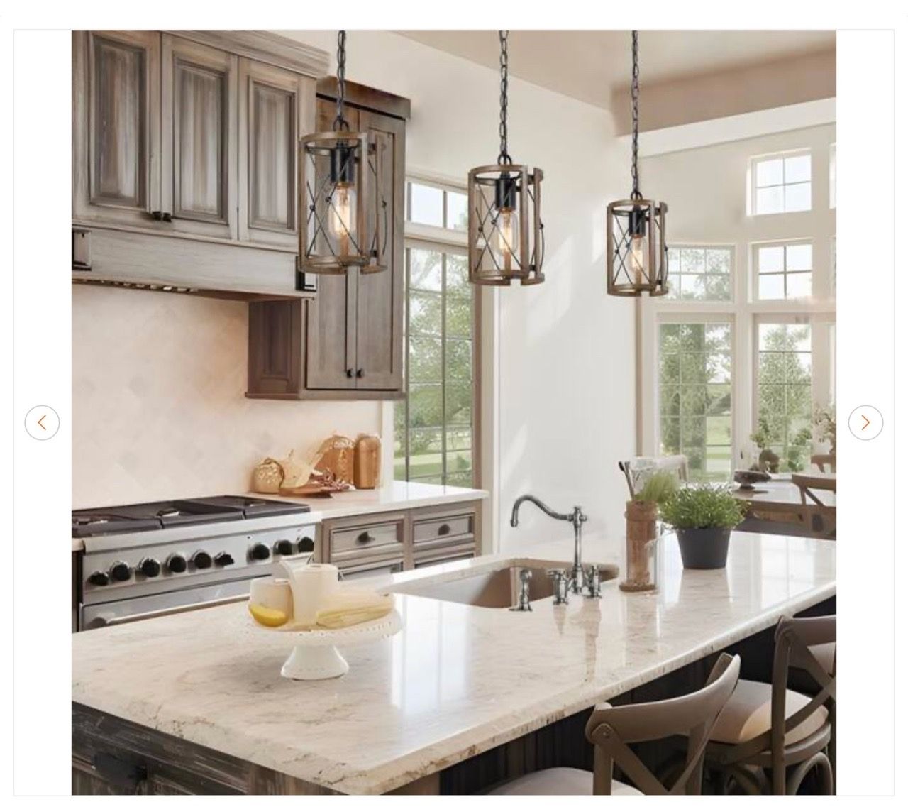 Set of 2 Gina Modern Farmhouse Industrial Drum Cage Pendants - photo 4