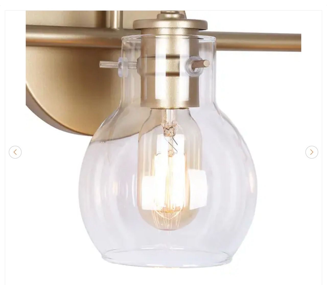 Robb Modern 3-Light Gold Bathroom Vanity Lights - New - photo 4