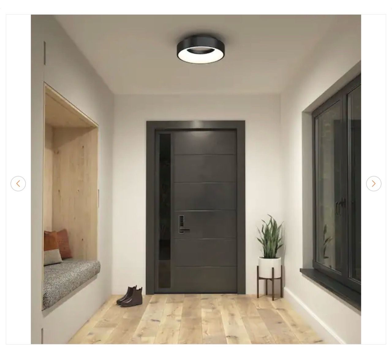 Artika Aiden 13 in. Modern Black LED Flush Mount Light - New - photo 4