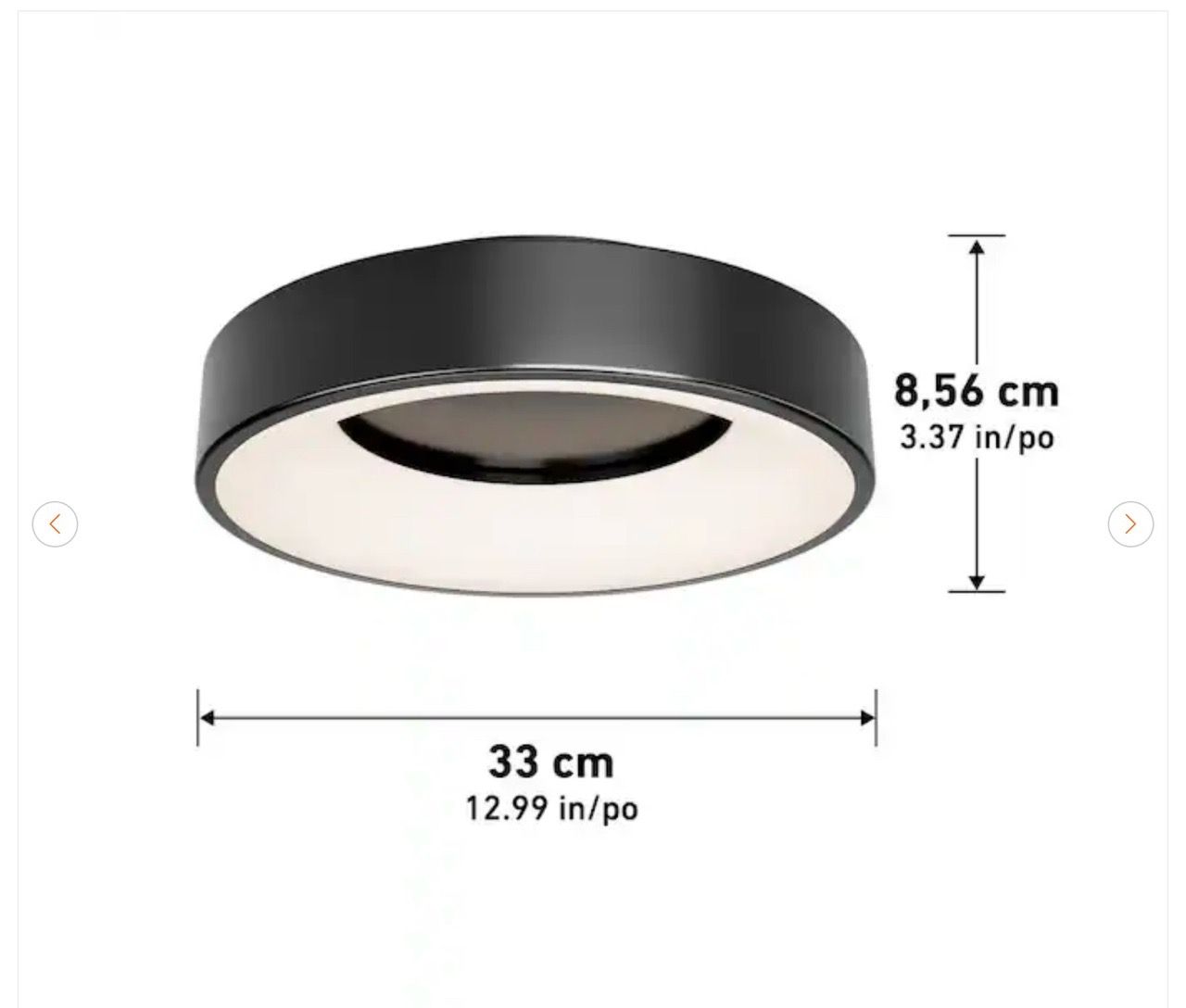 Artika Aiden 13 in. Modern Black LED Flush Mount Light - New - photo 5