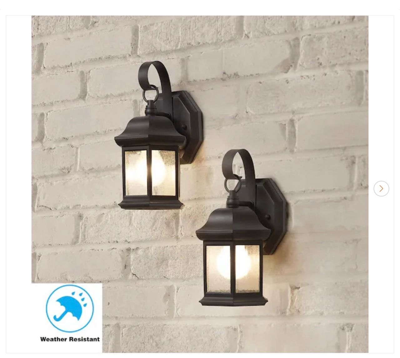 Hampton Bay 10.5 in. Bronze Outdoor Wall Light (2-Pack) - New