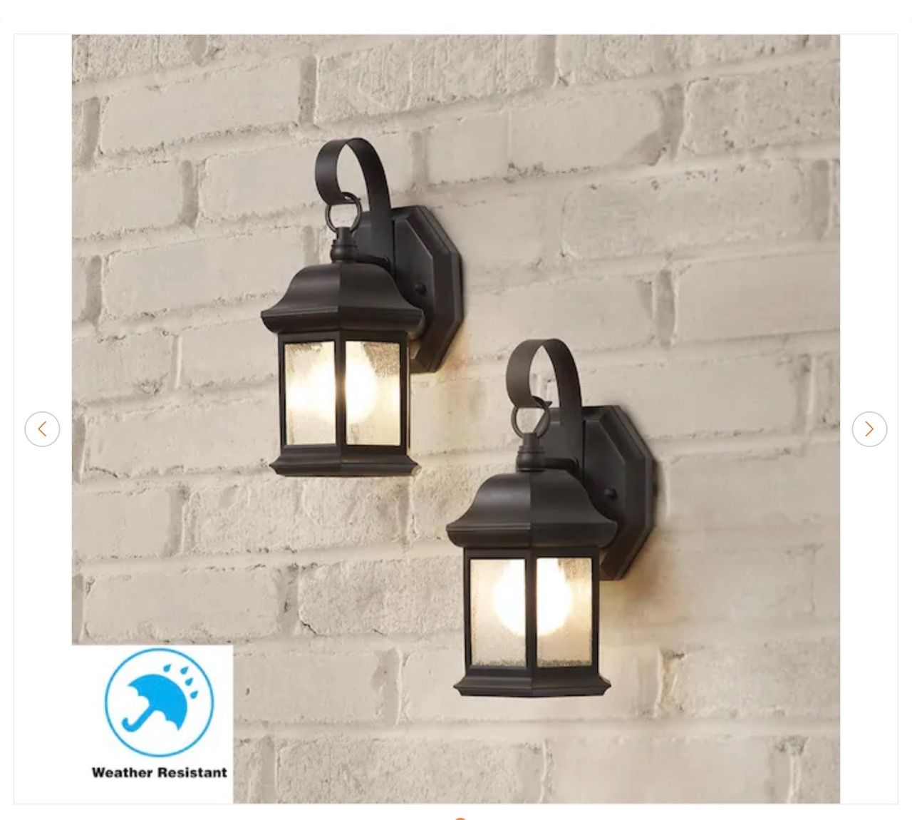 Hampton Bay 10.5 in. Bronze Outdoor Wall Light (2-Pack) - New - photo 3