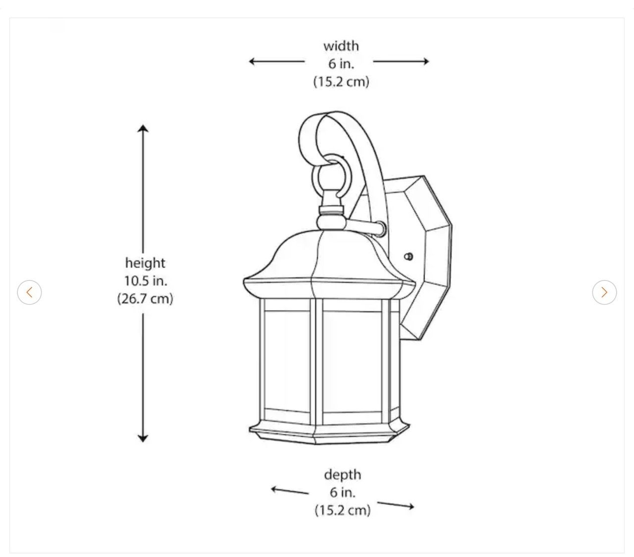 Hampton Bay 10.5 in. Bronze Outdoor Wall Light (2-Pack) - New - photo 4