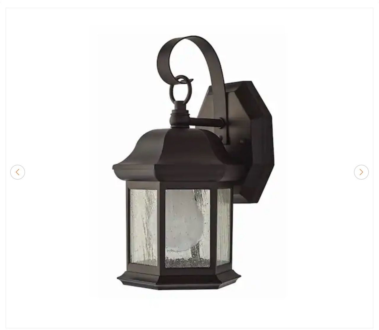 Hampton Bay 10.5 in. Bronze Outdoor Wall Light (2-Pack) - New - photo 5