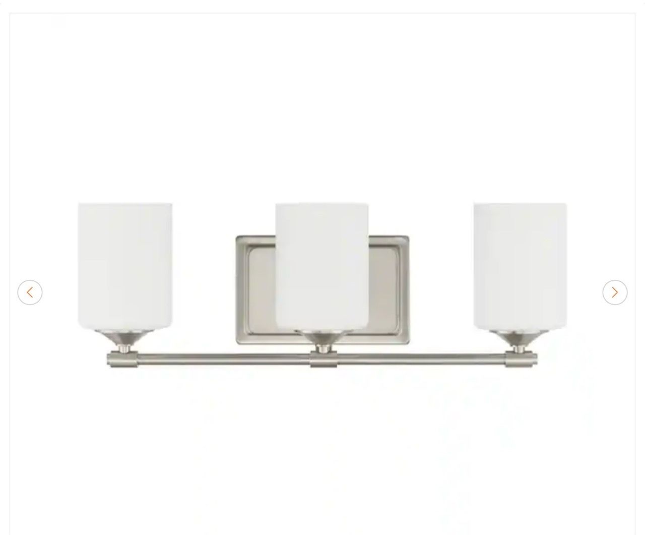 Hampton Bay Darlington 3-Light Brushed Nickel Vanity Light - photo 2