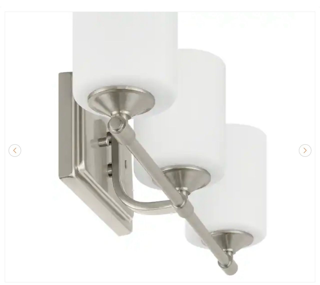 Hampton Bay Darlington 3-Light Brushed Nickel Vanity Light - photo 3