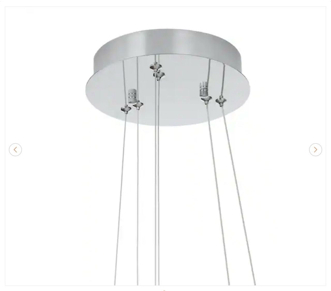 Wesley Park 150W LED Chrome Pendant Light with Acrylic Rings - photo 3