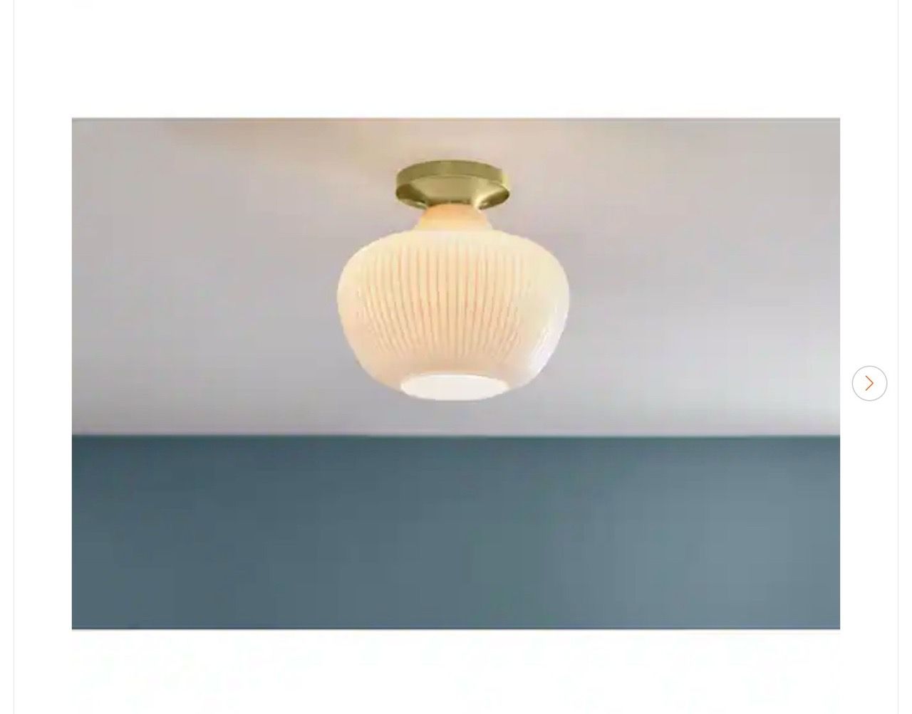 Pompton 12 in. Gold Semi-Flush Mount Ceiling Light - New