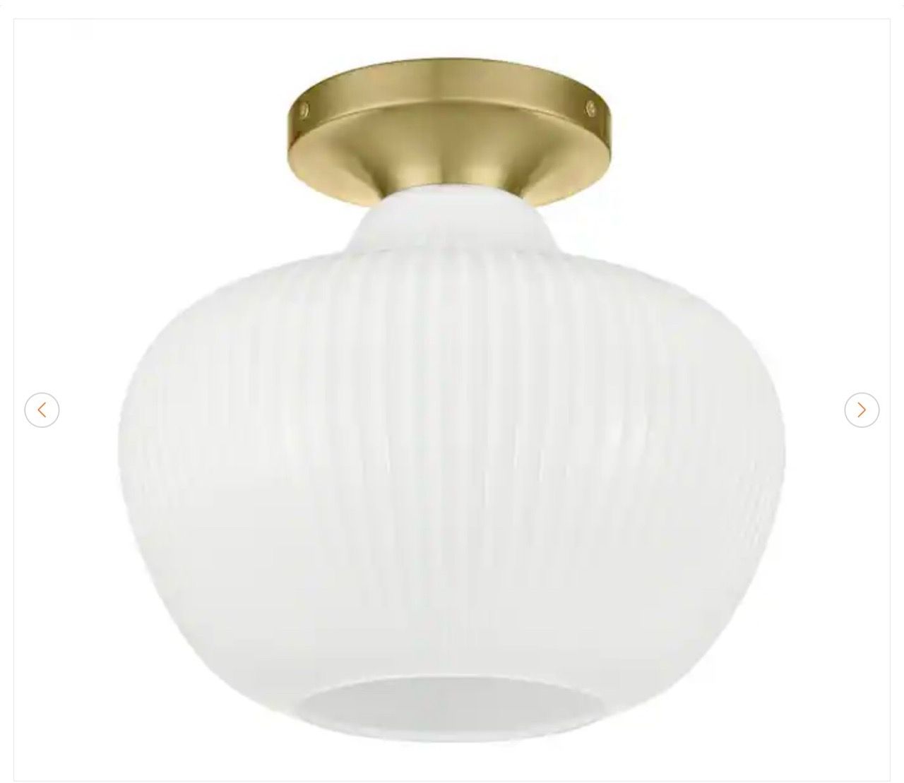 Pompton 12 in. Gold Semi-Flush Mount Ceiling Light - New - photo 2
