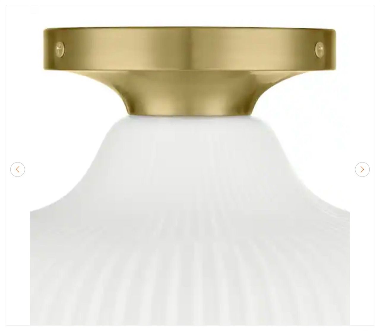 Pompton 12 in. Gold Semi-Flush Mount Ceiling Light - New - photo 5