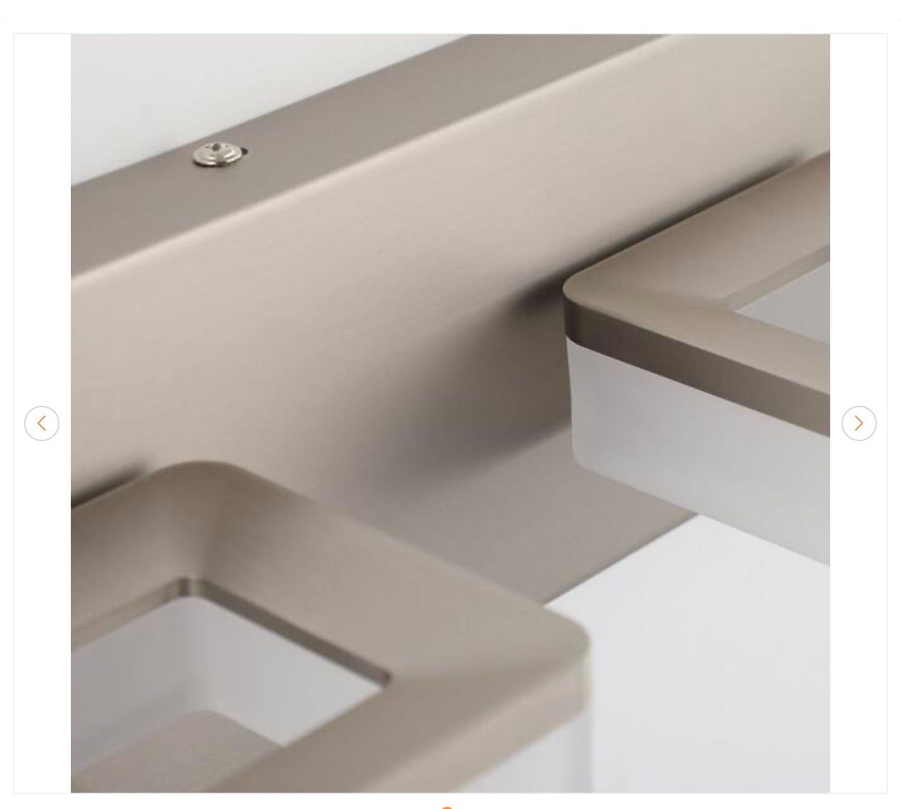 38.98 in. 6-Light Nickel LED Vanity Light - New - photo 3