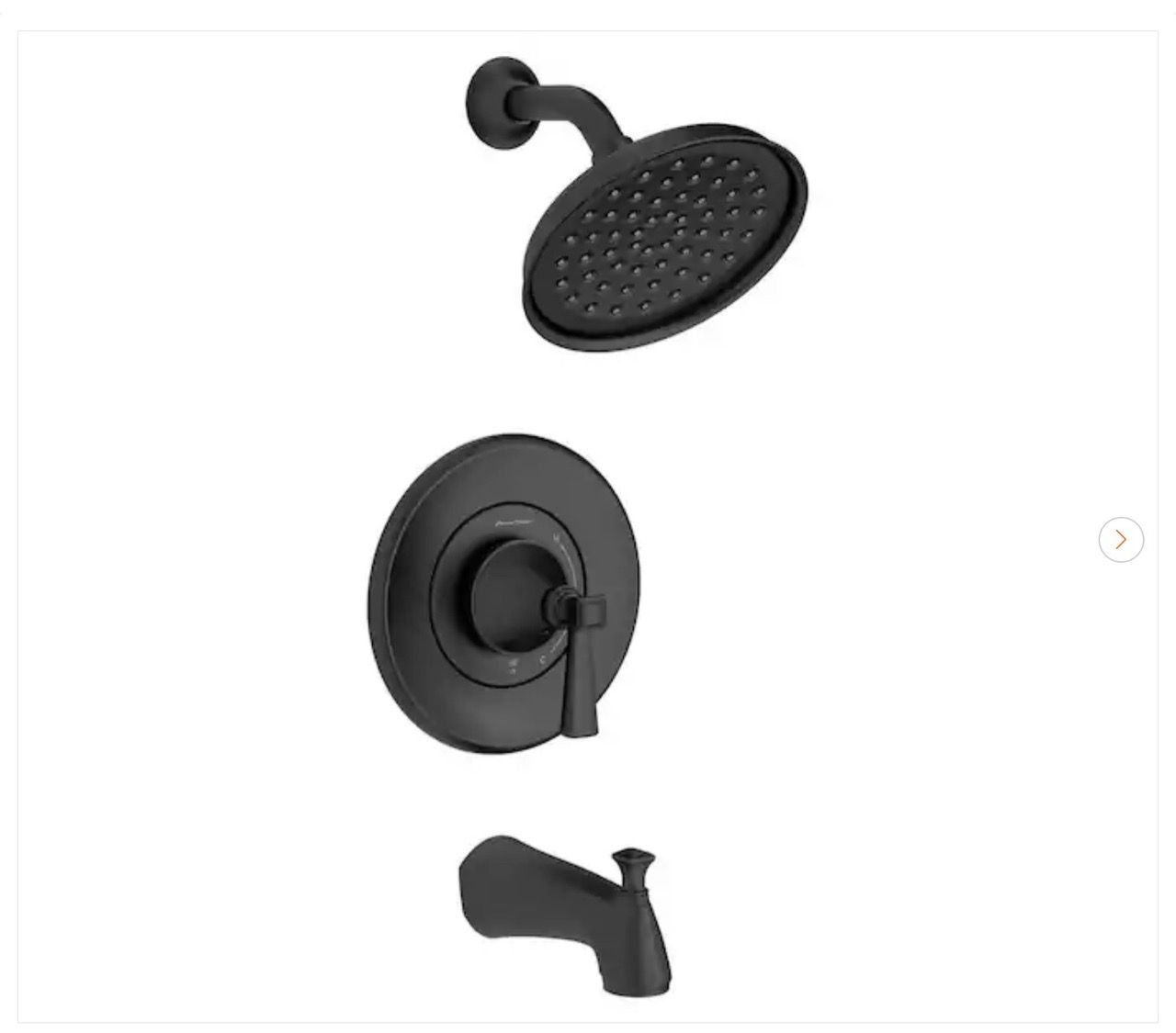 American Standard Rumson Tub and Shower Faucet - Matte Black