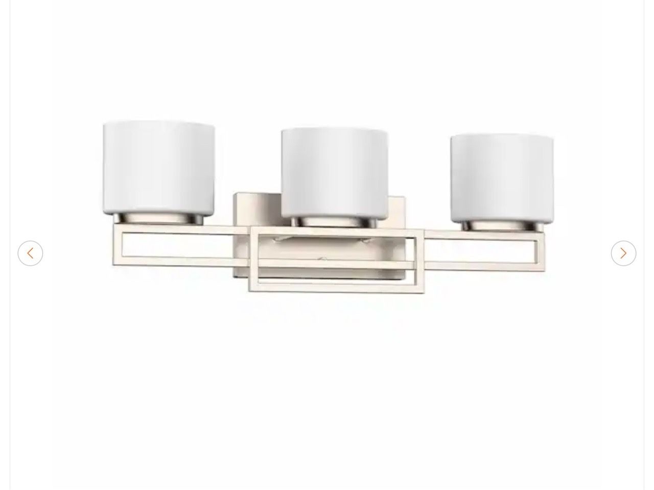 Hampton Bay Tustna 26 in. 3-Light Brushed Nickel Vanity Light - photo 4
