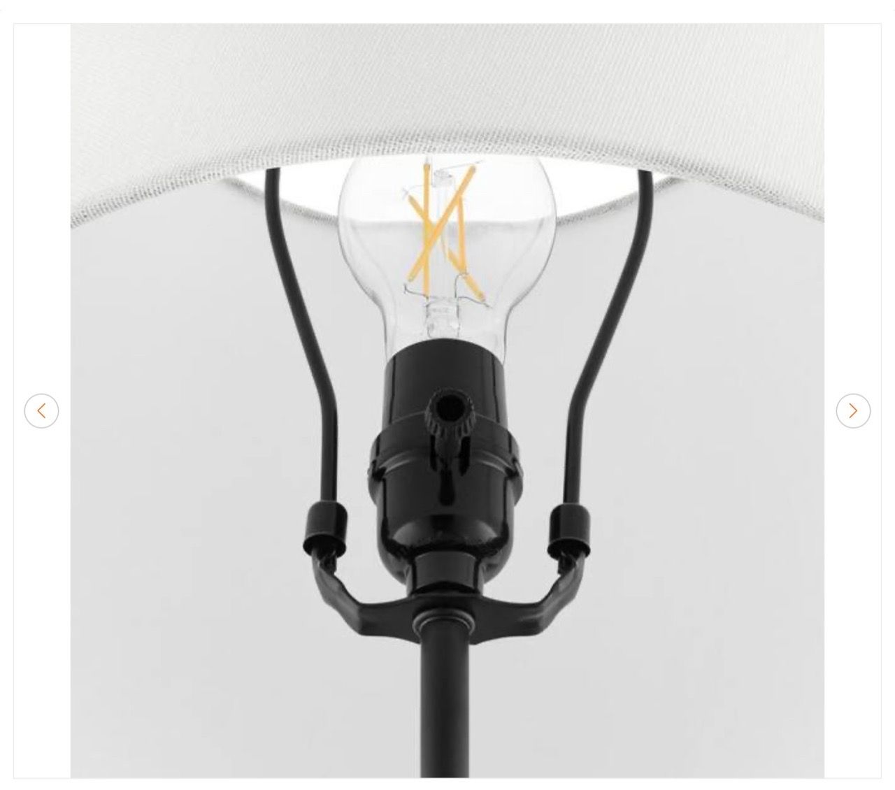 Hampton Bay Warrington 24.5 in. Black Table Lamp Set (2) - photo 3