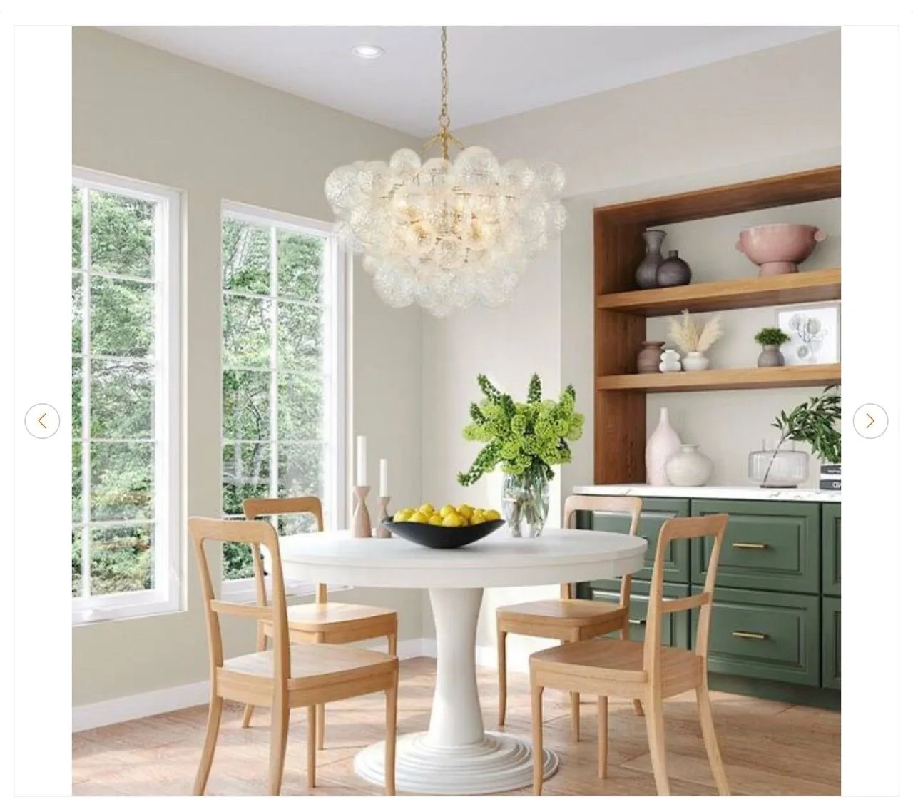 8 Light Brushed Gold Nordic Modern Bubble Ball Chandelier - photo 3