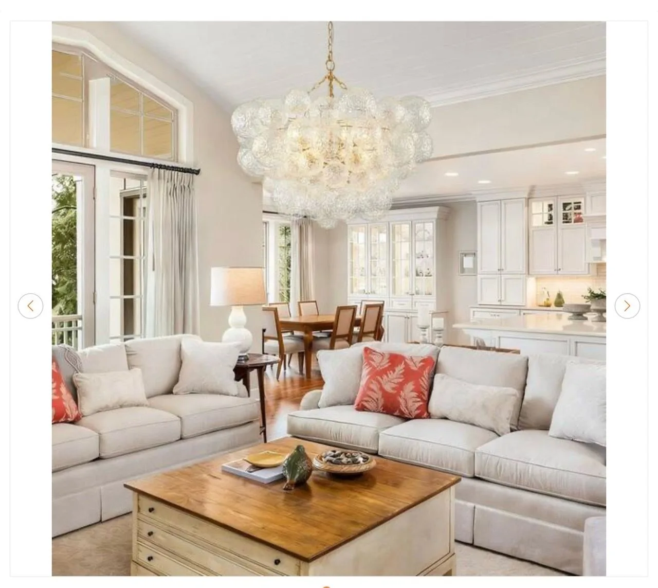 8 Light Brushed Gold Nordic Modern Bubble Ball Chandelier - photo 4