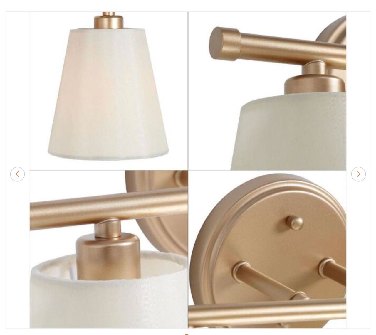 Modern Farmhouse Gold Bathroom Wall Sconce 2-Light - photo 3