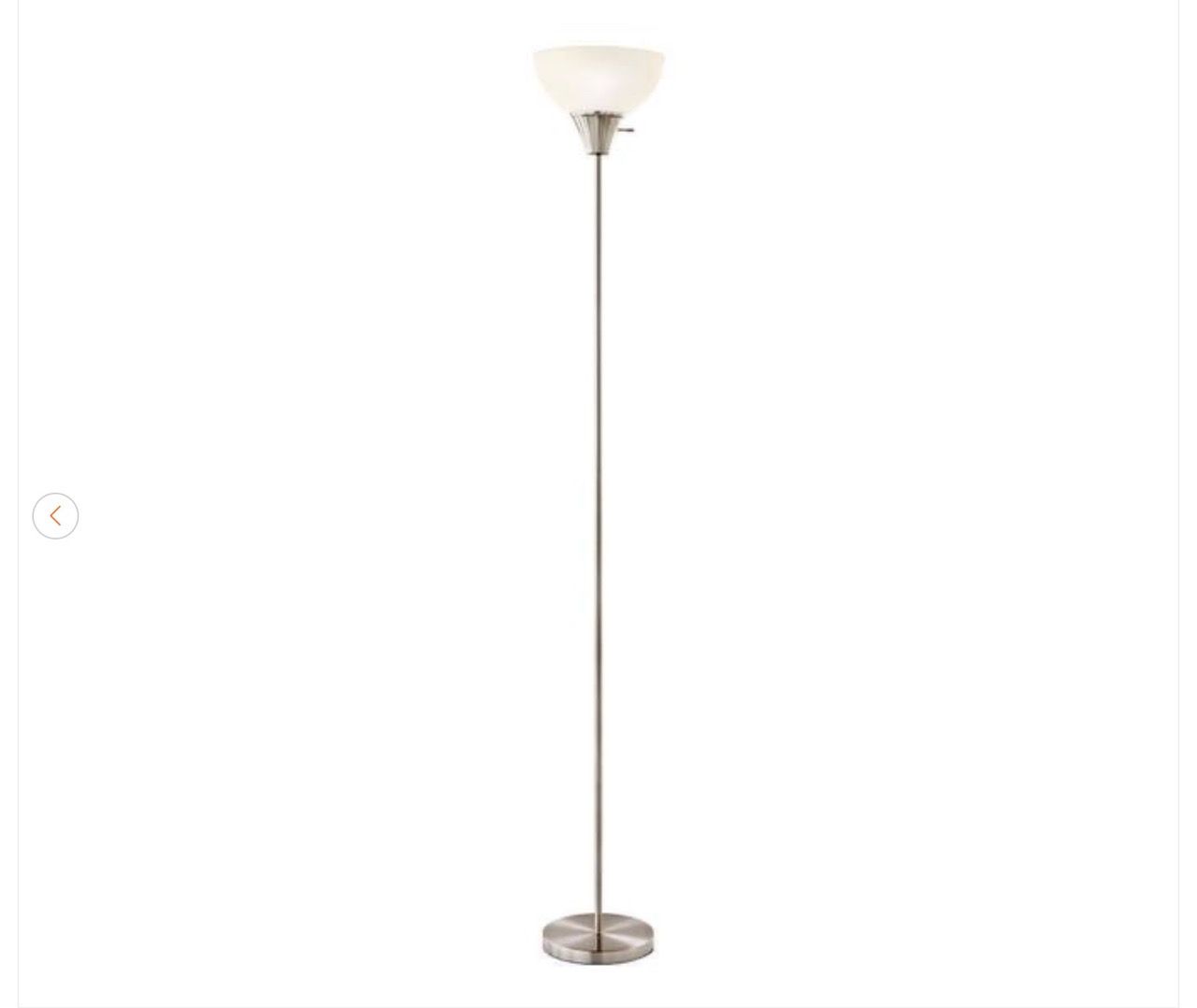 Hampton Bay 70 in. Brushed Nickel 1-Light Torchiere Floor Lamp - - photo 2