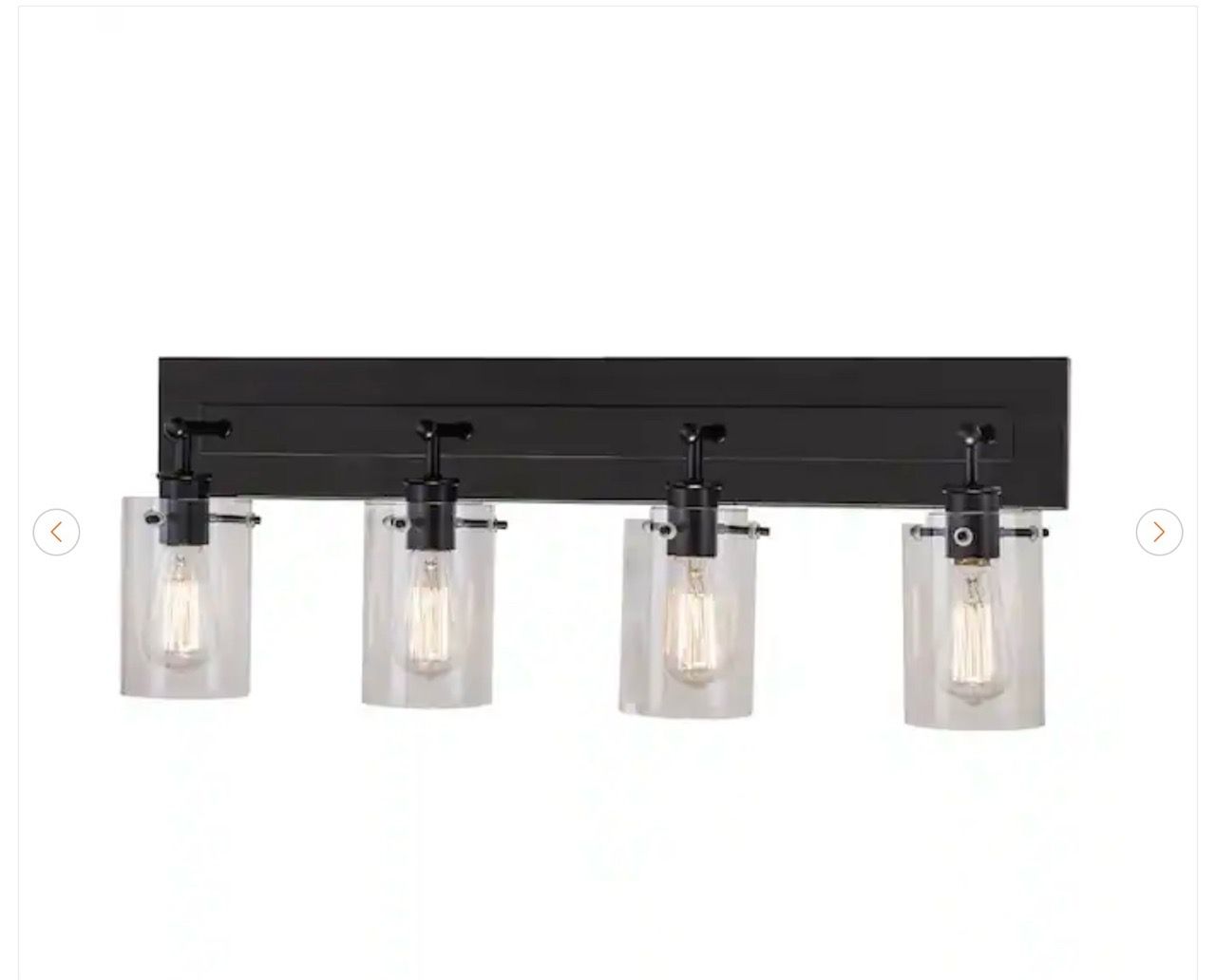 Hampton Bay Regan 29.13 in. 4-Light Espresso Bronze Vanity Light - photo 2