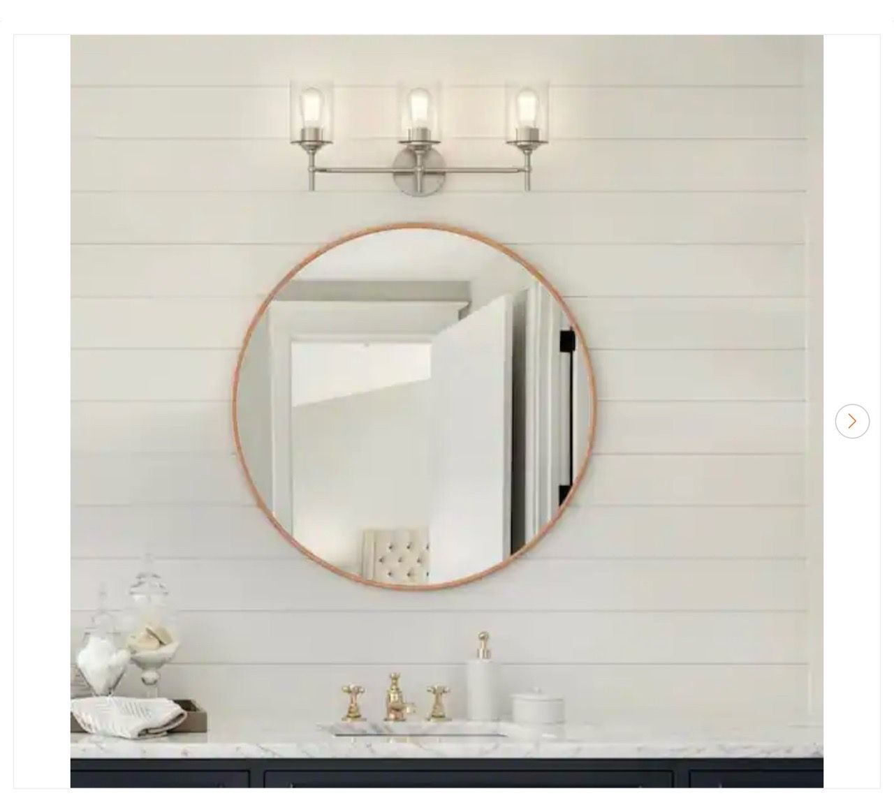 Hampton Bay Ayelen 22 in. 3-Light Brushed Nickel Vanity Light