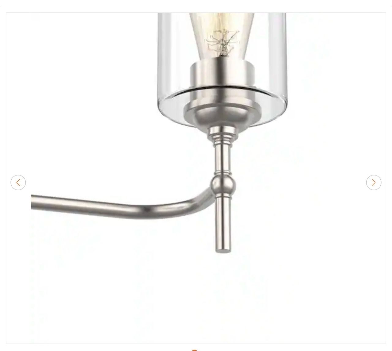 Hampton Bay Ayelen 22 in. 3-Light Brushed Nickel Vanity Light - photo 5