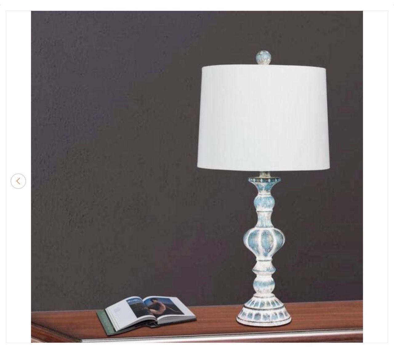 Fangio Lighting Pair of 26.5 in. Candlestick Resin Table Lamps - photo 2