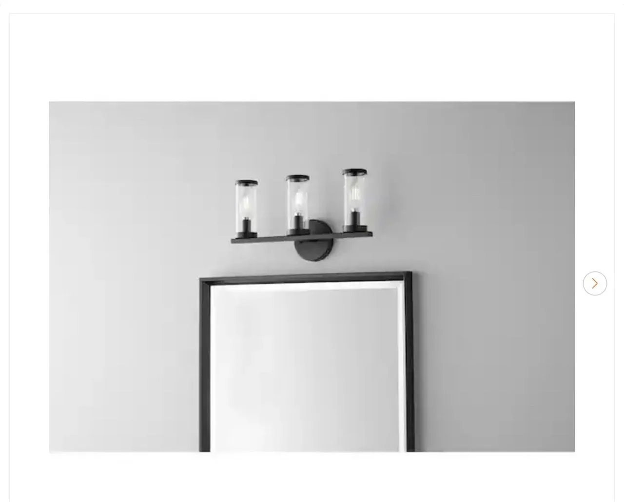 Hampton Bay Loveland 16.625 in. 3-Light Black Vanity Light