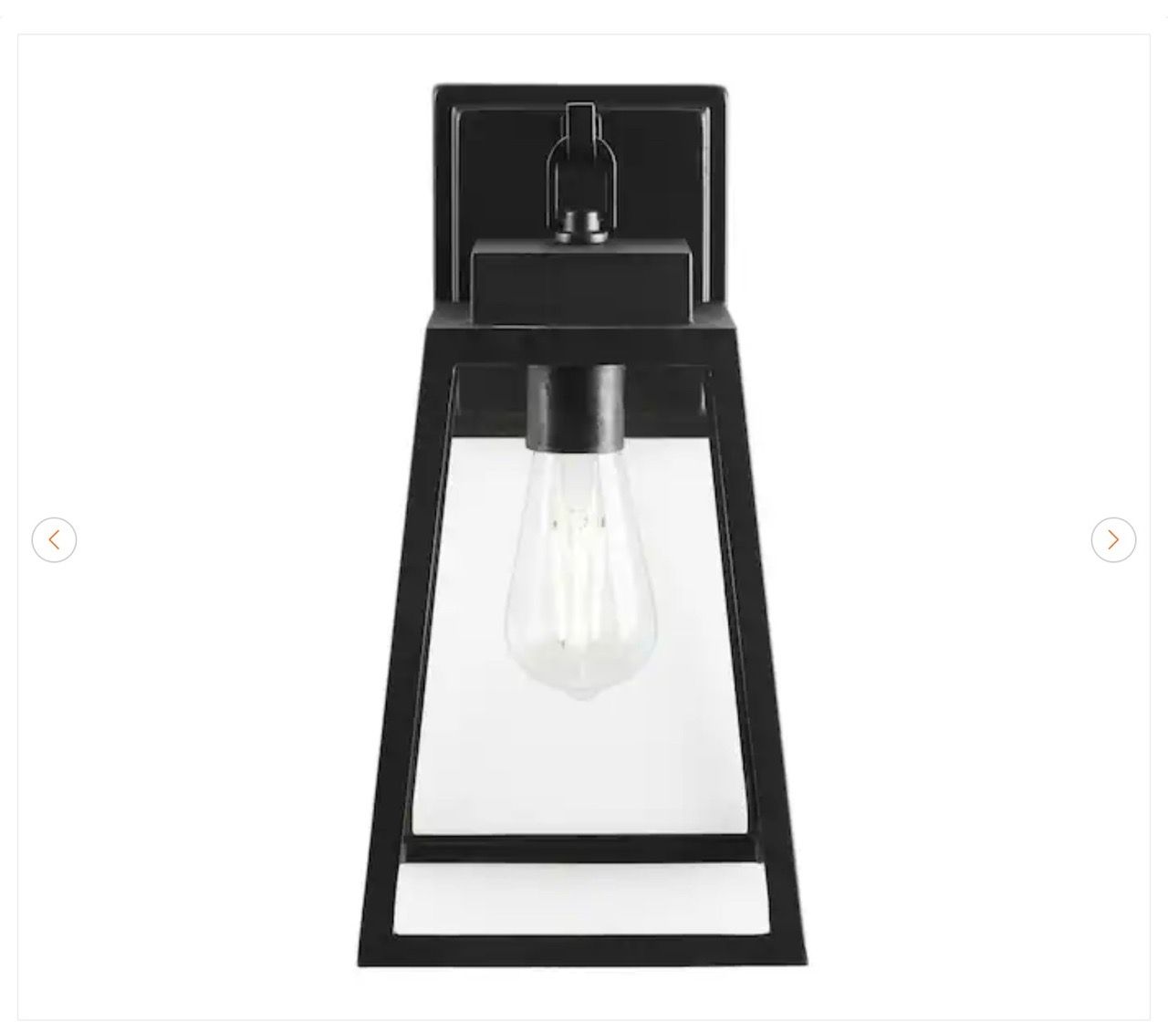Hampton Bay Corbin 13 in. Black Outdoor Wall Light Sconce - New - photo 5