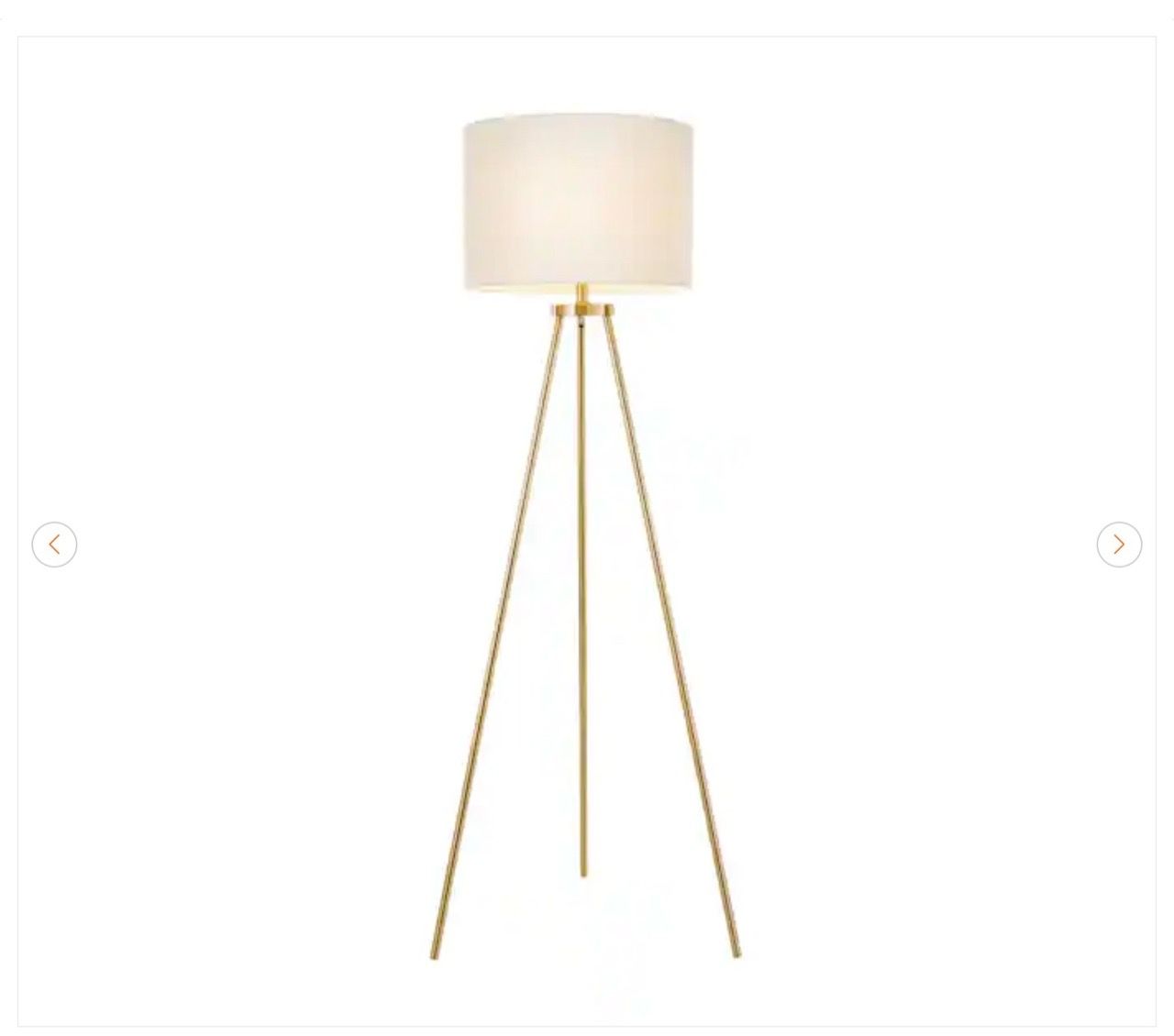 Hampton Bay Quinby 58 in. Gold Tripod Floor Lamp - New - photo 2