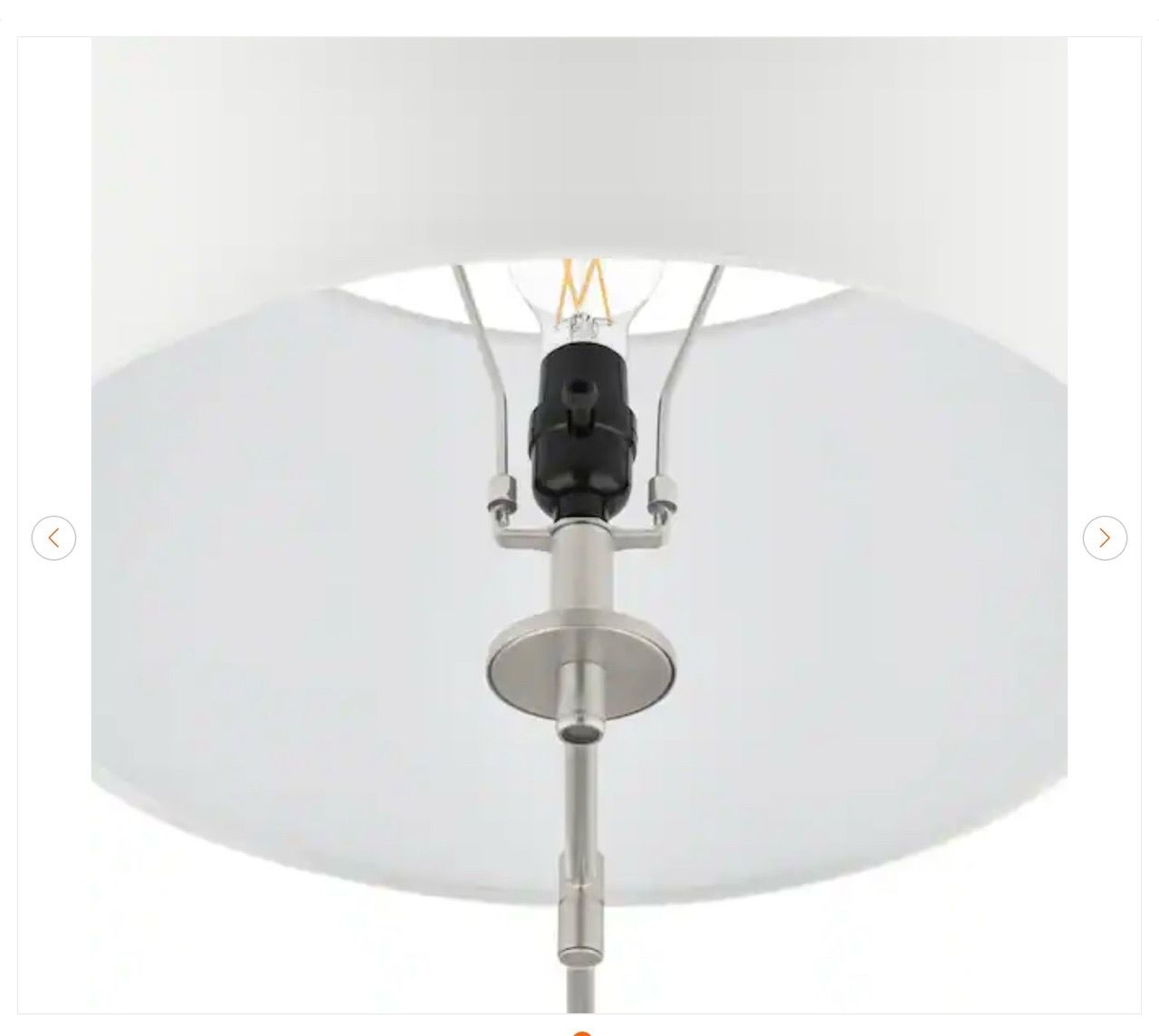 Hampton Bay Loring Brushed Nickel Swing Arm Floor Lamp - New - photo 3