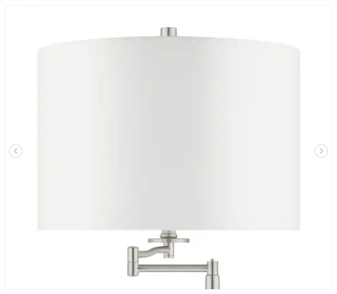 Hampton Bay Loring Brushed Nickel Swing Arm Floor Lamp - New - photo 4