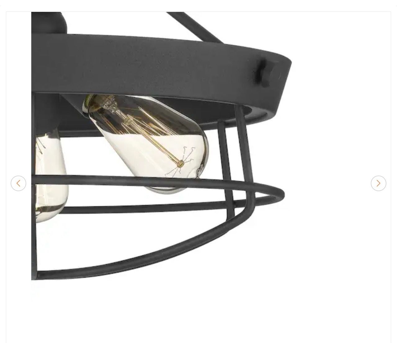 Hampton Bay Southbourne 3-Light Matte Black Flush Mount - photo 3