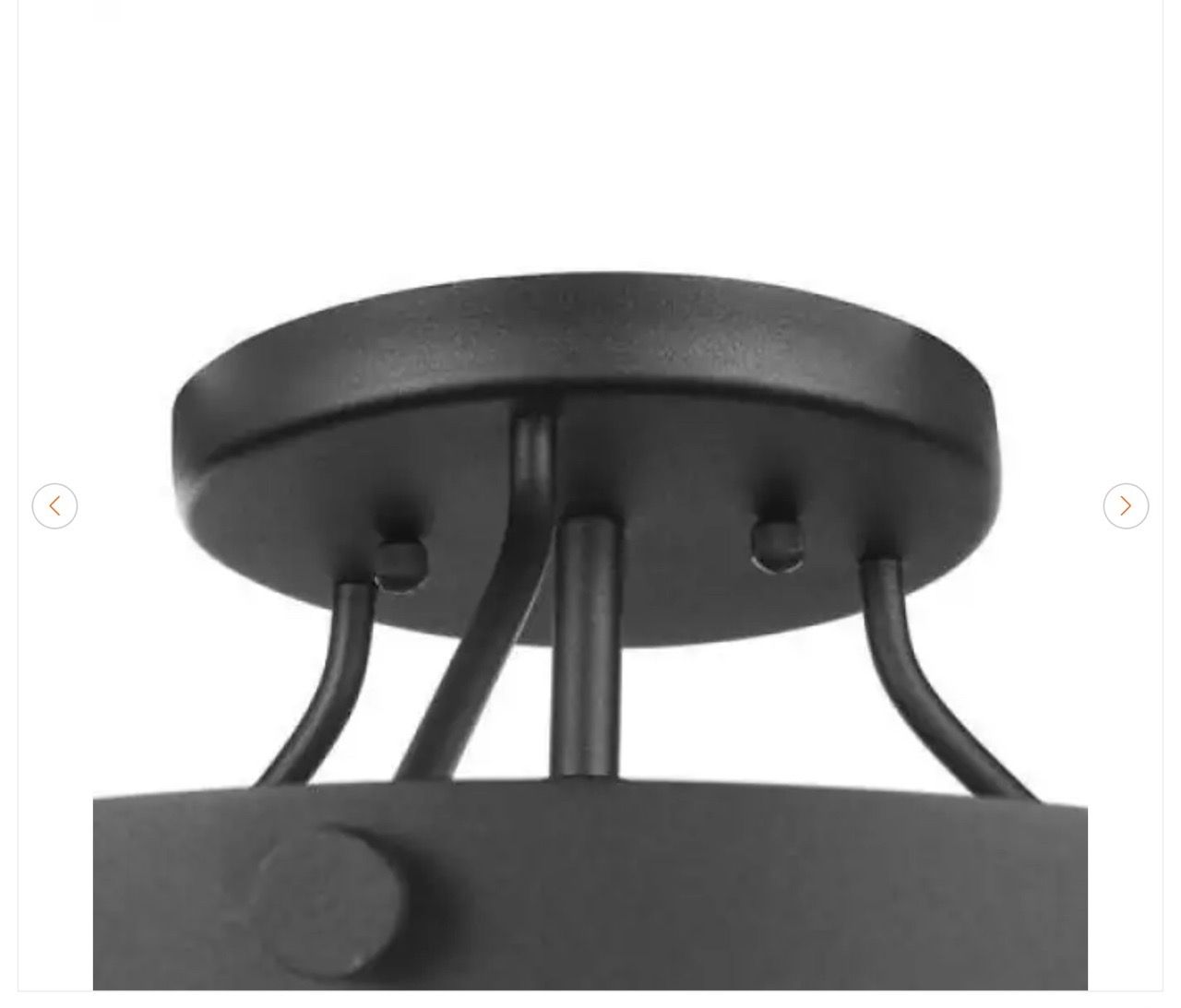 Hampton Bay Southbourne 3-Light Matte Black Flush Mount - photo 5