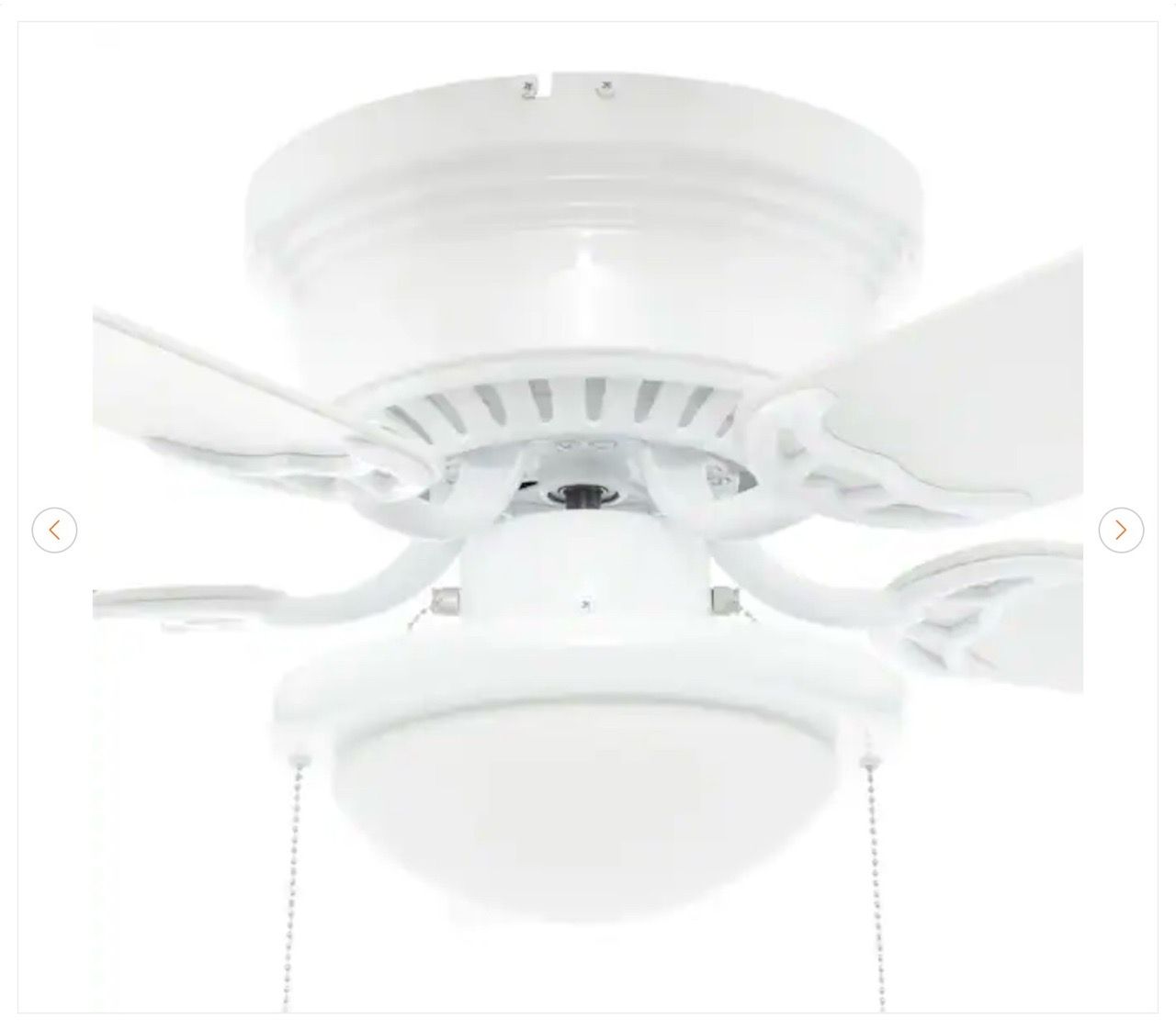 Hampton Bay Hugger 52 in. LED Indoor White Ceiling Fan - New - photo 3