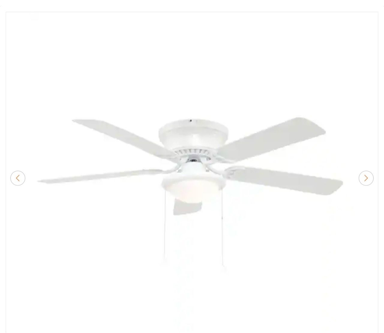 Hampton Bay Hugger 52 in. LED Indoor White Ceiling Fan - New - photo 5