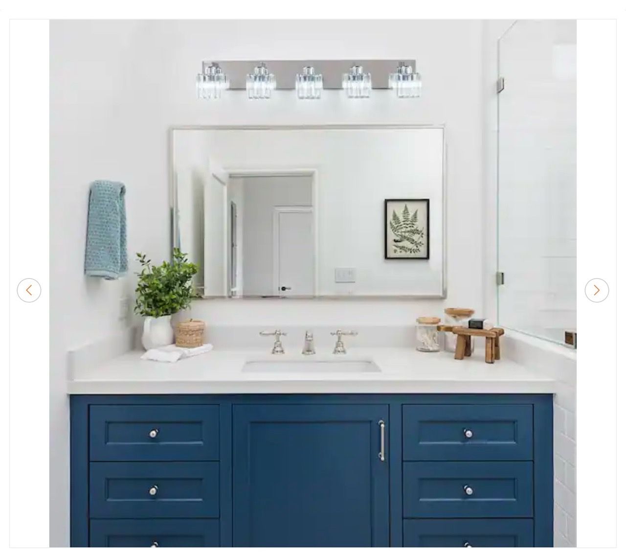 Orilliah 35.4 in. 5-Light Chrome Bathroom Vanity Light - photo 2