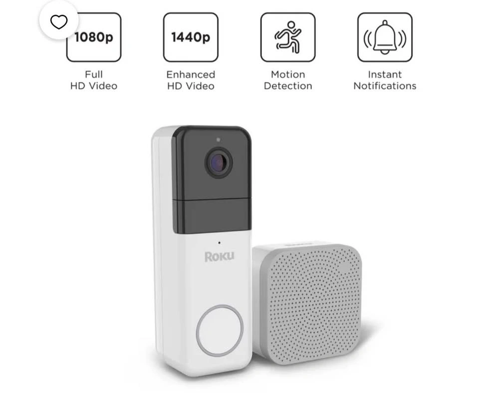 Brand New: Roku Wire-Free Video Doorbell & Chime SE - photo 3