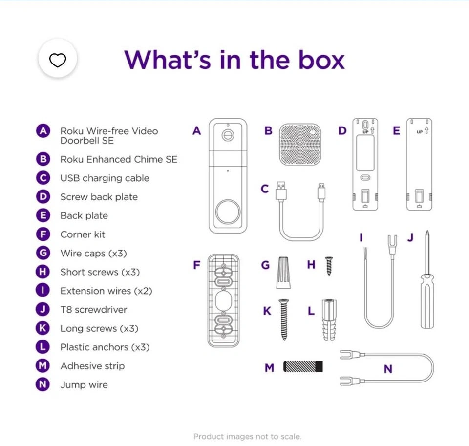 Brand New: Roku Wire-Free Video Doorbell & Chime SE - photo 5