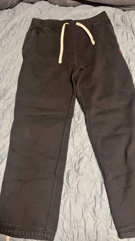 Polo pants black with red logo