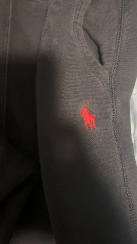 Polo pants black with red logo - photo 2