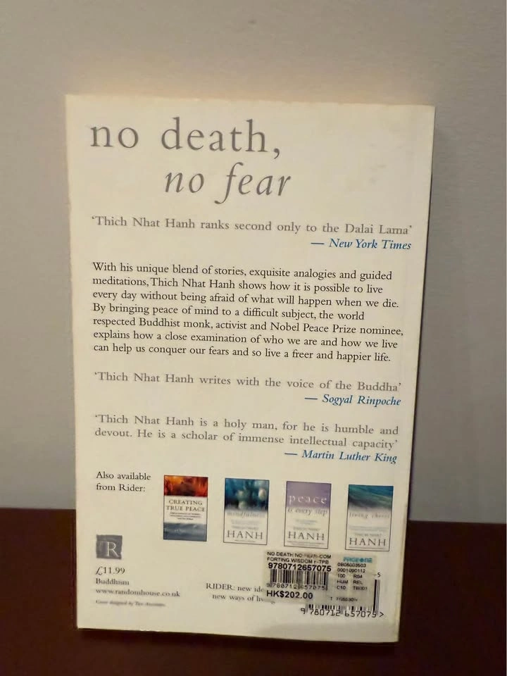 No Death, No Fear by Thich Nhat Hanh - Spiritual / Zen Classic - photo 4