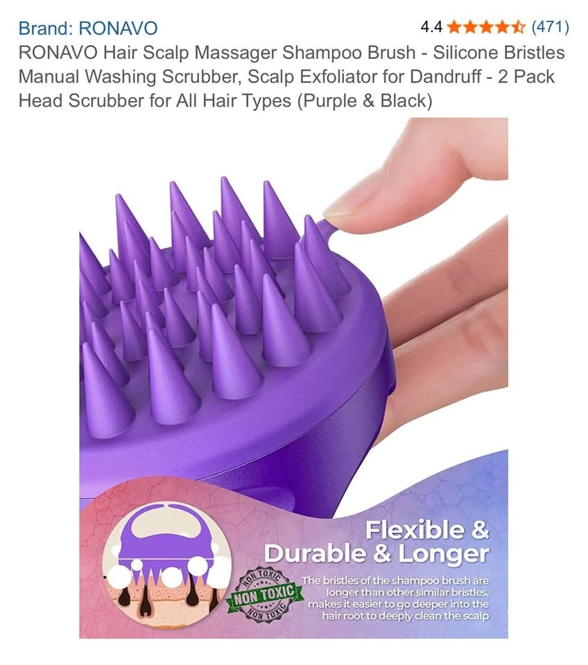 Scalp Massager Shampoo Brush 2pcs - photo 2