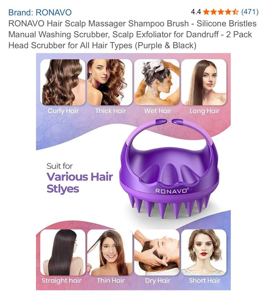 Scalp Massager Shampoo Brush 2pcs - photo 3