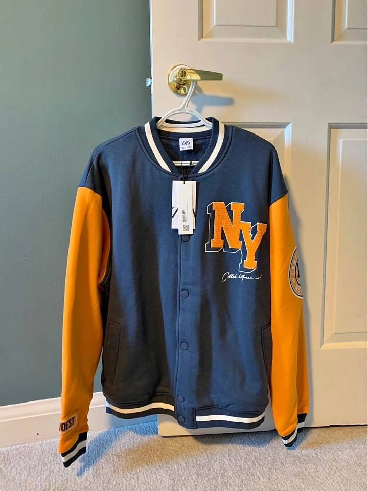 Brand new ZARA varsity letterman jacket size L