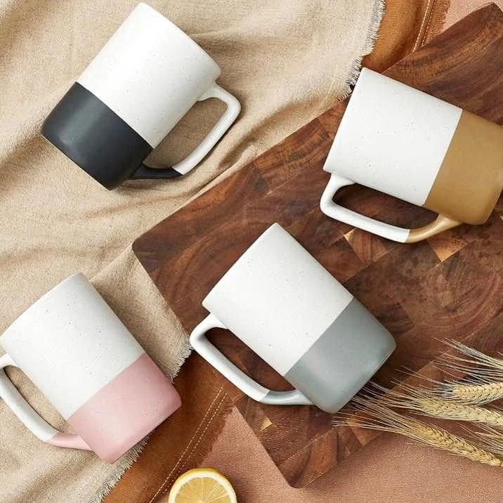☕ ❄️🧣Cozy Large Ceramic Mug Set (4). BNIB.