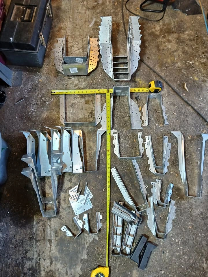 Lot of joist hangers and more